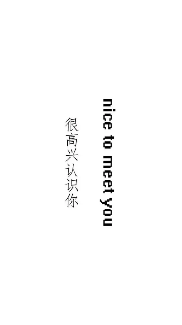 很高兴认识你 好开心!