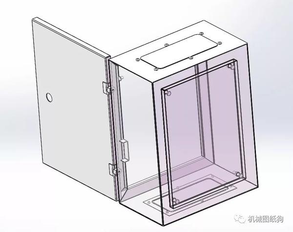 【工程机械】基业箱钣金结构3d图纸 solidworks设计