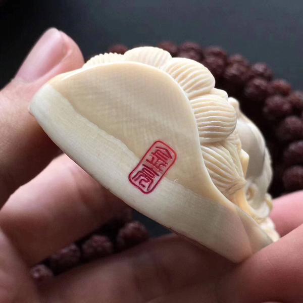 金亮大师猛犸象牙观音牌子