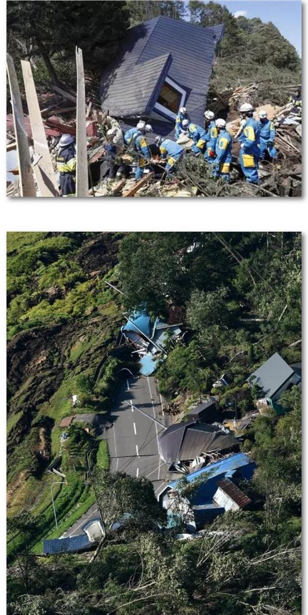 北海道大地震山体滑坡道路塌陷已造成8人死亡28人失踪