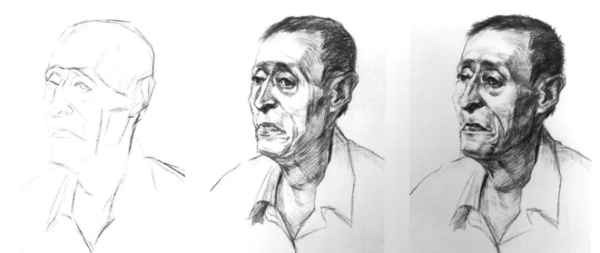 素描人物怎么画?素描老人画法!