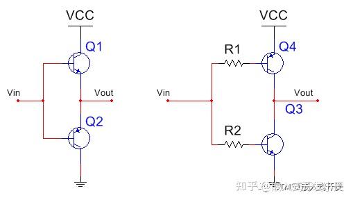 两种三极管结构的推挽电路 知乎