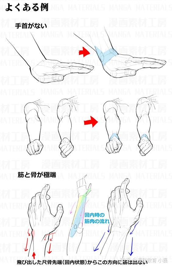 教程怎样画漫画手臂和手这一素材专业绘画教程与素材