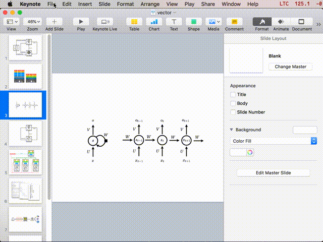点击 keynote 菜单栏  file / export to / pdf,选择最好的图像质量
