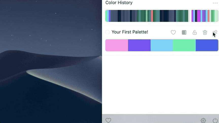 color picker 是用来选择颜色的工具,当用户选择一种颜色时,颜色将会