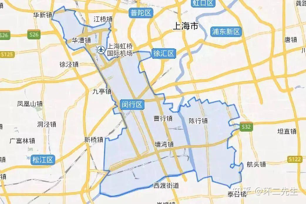 很大程度是因为过去闵行地理位置并不好—仅有金虹桥一个板块在中环