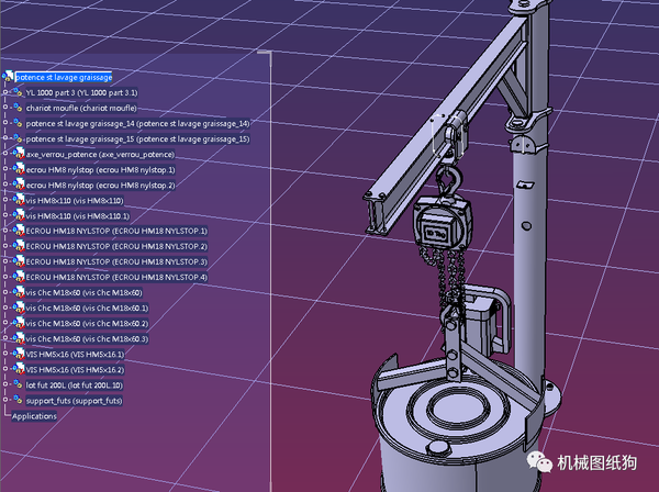 【工程机械】potence起重转臂结构3d图纸 stp igs格式