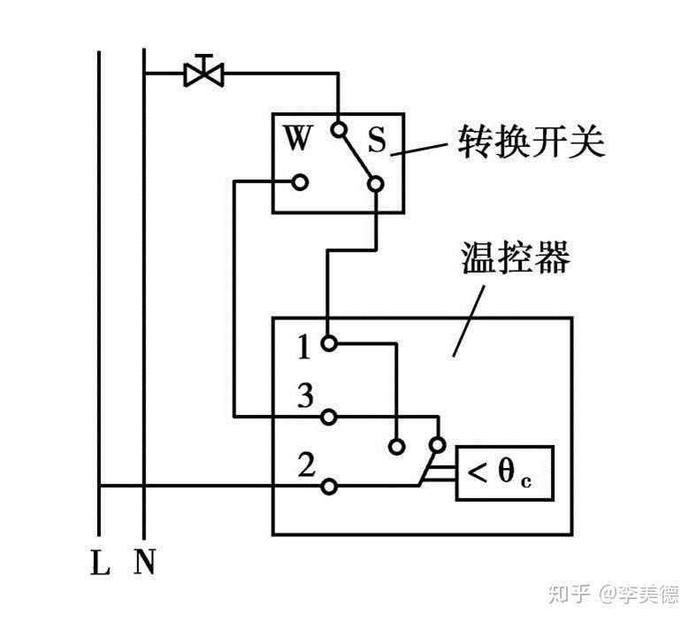 风机盘管冬,夏手动转换开关接线图