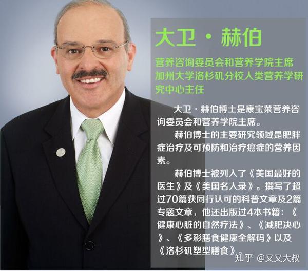 康宝莱营养咨询委员会和营养学院主席大卫赫伯分享营养健康理念