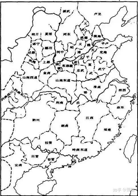《元和方镇图》公元820年的唐朝藩镇割据形势
