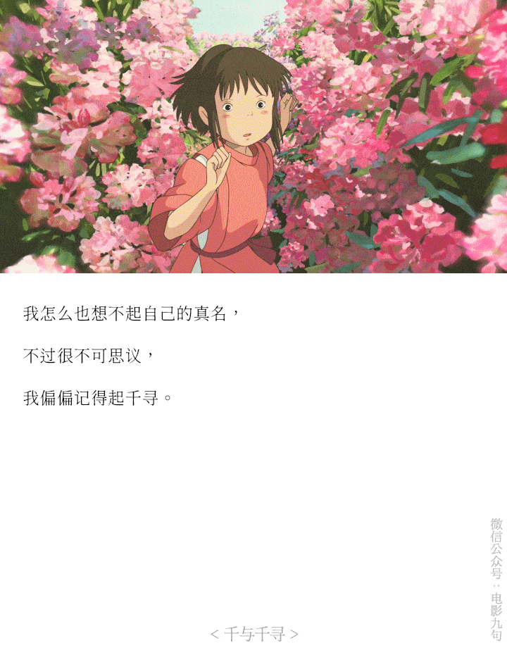 宫崎骏动画电影《千与千寻》经典台词截图-公众号:电影台词精选