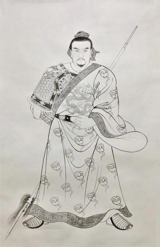 古人(今人绘)-战将1:岳飞【一位网友手绘】