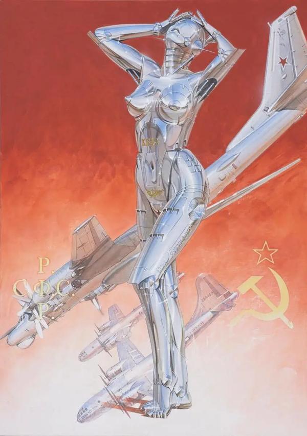 是空山基(hajime sorayama)的作品——全长超过11米的「性感机器人」