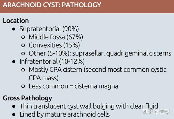 extraaxial cysts:arachnoid cyst 蛛网膜囊肿