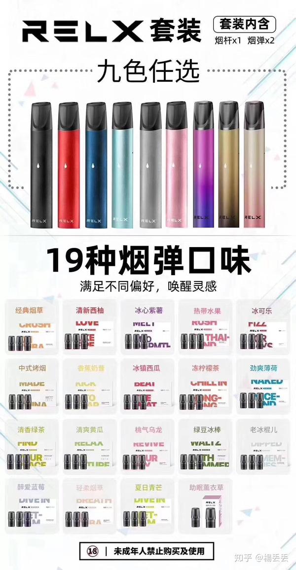 relx悦刻,每颗烟弹可抽600口,相当于3包烟,含尼古丁,无焦油等有害物质