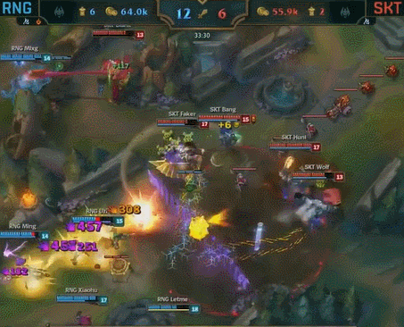 faker嘲讽闪现秒掉uzi