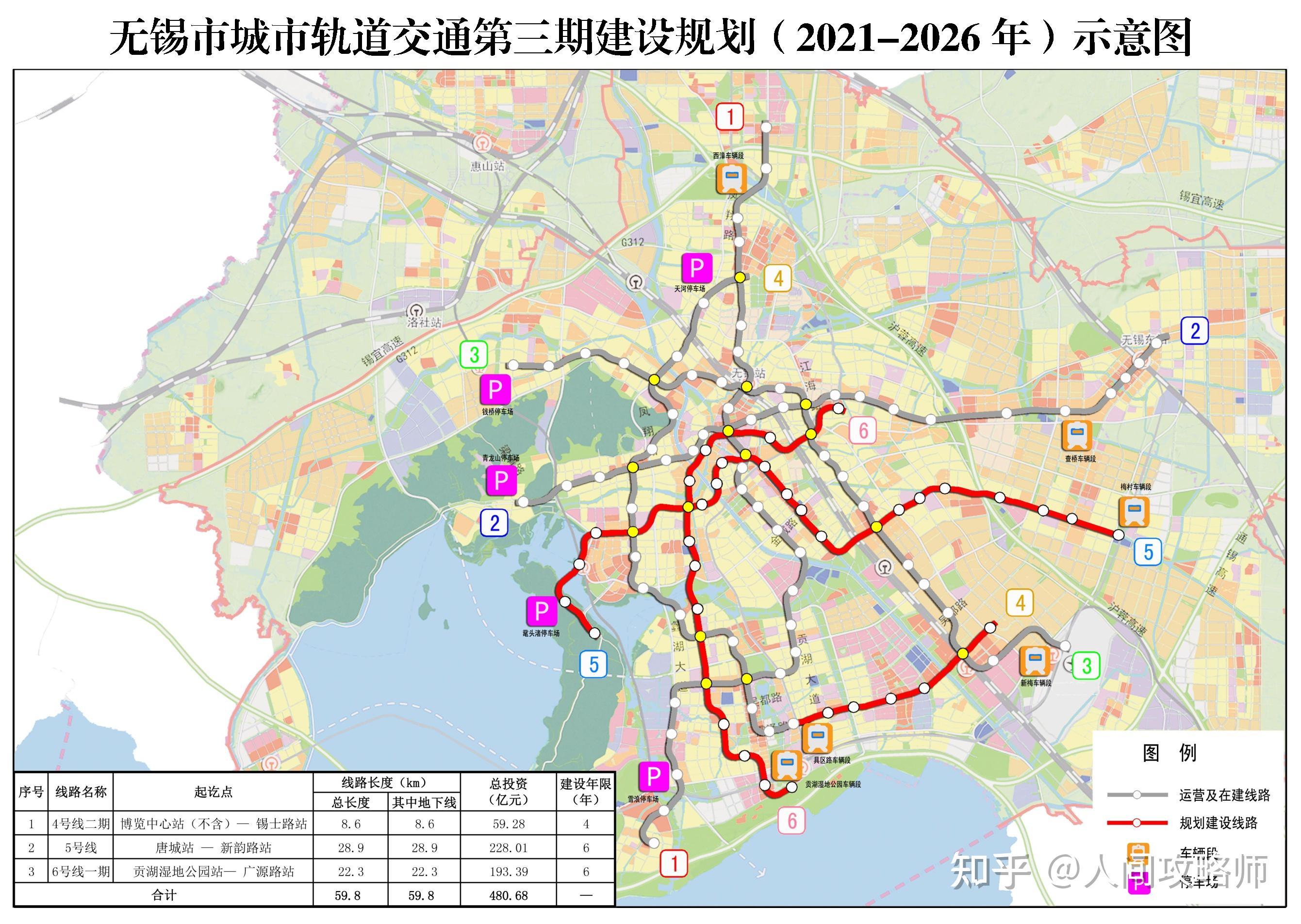 无锡市城市轨道交通第三期建设规划20212026年