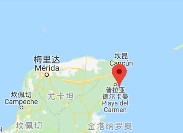科苏梅尔岛的地理位置