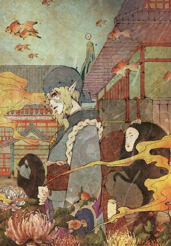 一部怪谈动画, 作品由"座敷童子""海坊主""无颜怪""鵺""化猫"五个小