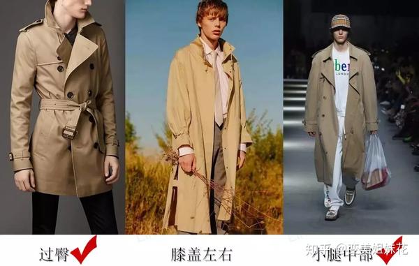 身高170以下, 刚过臀的长度更显比例, 可以选择扣上或者系腰带.