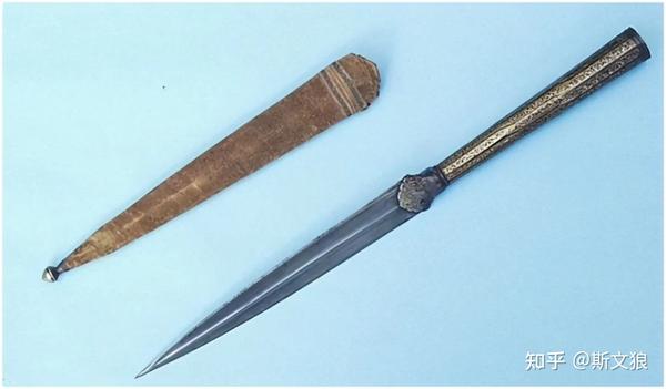 波斯人煅冶的大马士革钢匕首,长矛