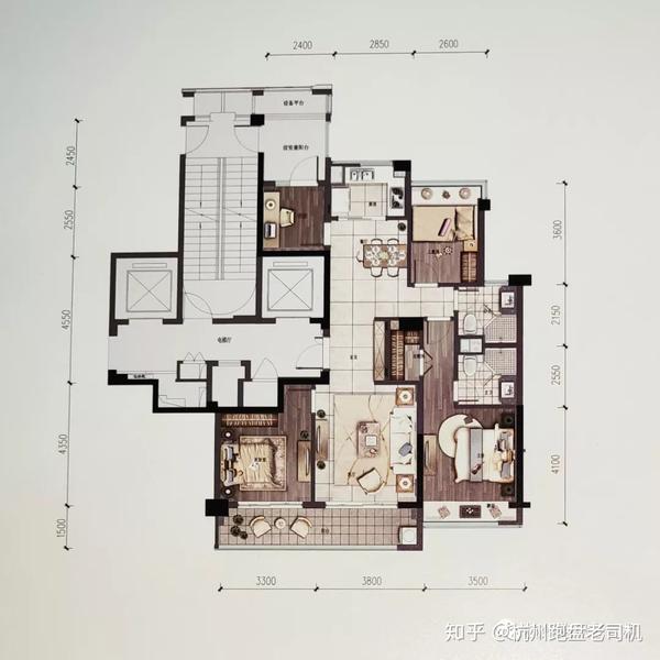 △桂语朝阳20号楼114方边套户型