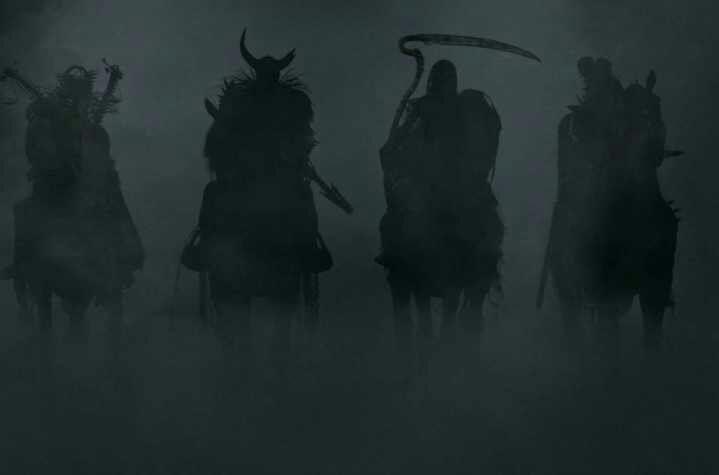 战争,饥荒,瘟疫和死亡 第一个骑士是白马,传统上代表的是征服者