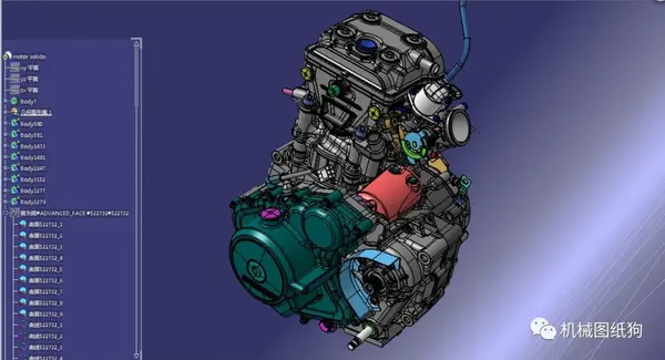 【发动机电机】ktm 250摩托车发动机模型3d图纸 step格式