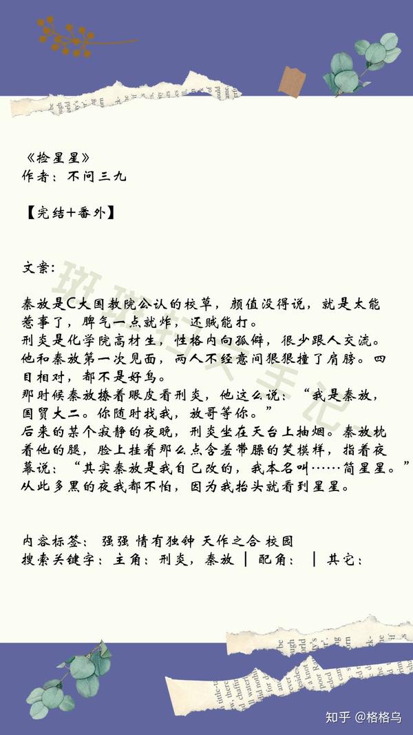 小说推荐捡星星by不问三九