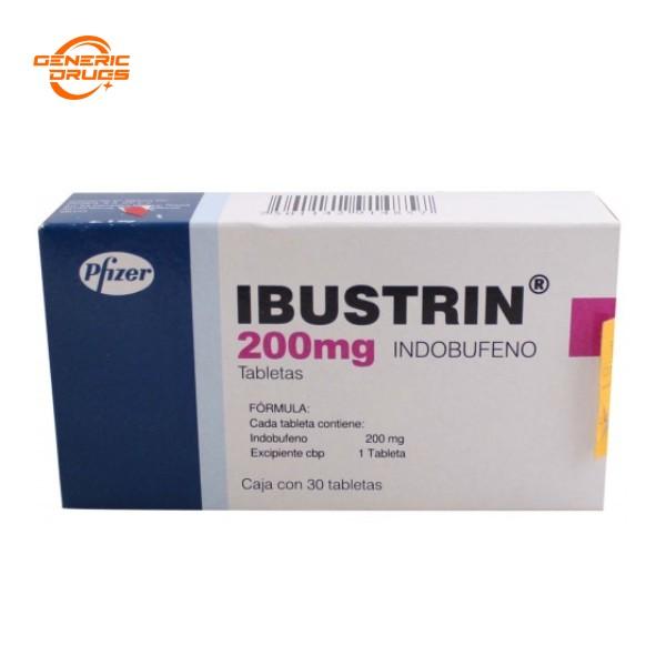 ibustrin(indobufeno) 200mg吲哚布芬片动脉硬化缺血性心,脑血管和