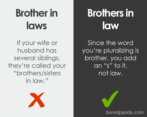 内弟;小叔;(注意复数s的位置) 例句:someone's brother-in-law is