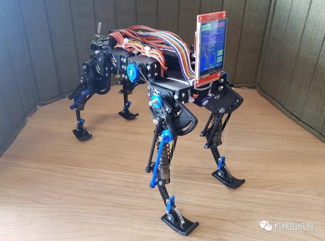机器人 适合3d打印的四足小动物机器人三维模型图纸