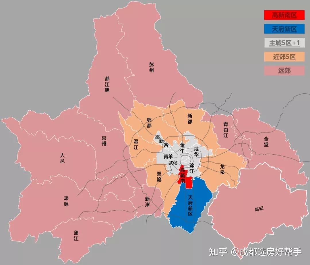 1,高新南区,天府新区,主城5区 1,近郊5区一,成都市不同区区域所需的