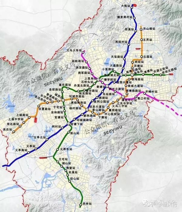 这里面, 按照规划的城市轻轨线路, 义东线在秦塘站与金义线平行双岛