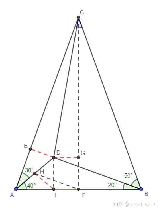 20度30度40度50度的角格点几何题