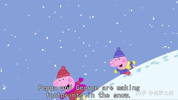 英文动画|peppa pig s1e12 snow