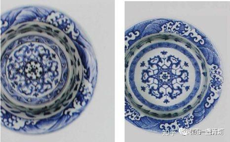 缠枝莲纹折沿盆(左永乐 右雍正)