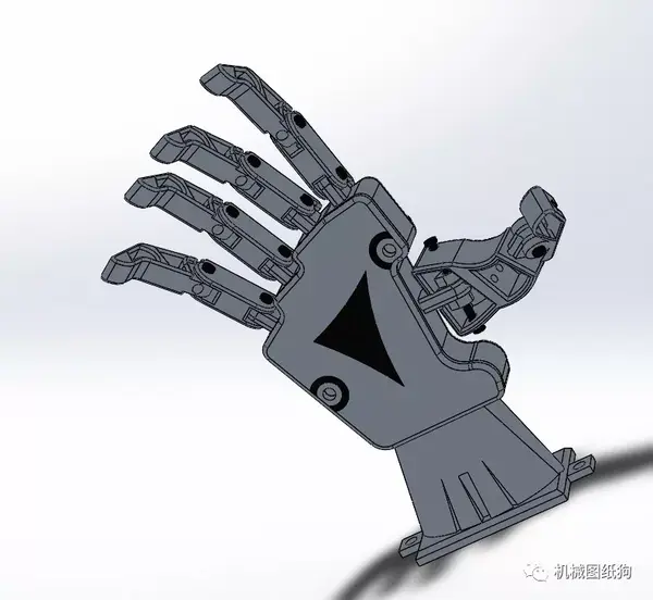 【机器人】yb2机械手掌简易结构3d图纸 solidworks设计
