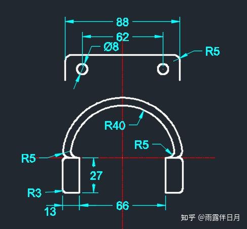 cad 此图红圈中r60圆弧用什么方式画.