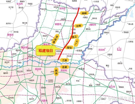 安罗高速豫冀省界至原阳段 起点位于安阳市内黄县田氏镇李屯村西北豫