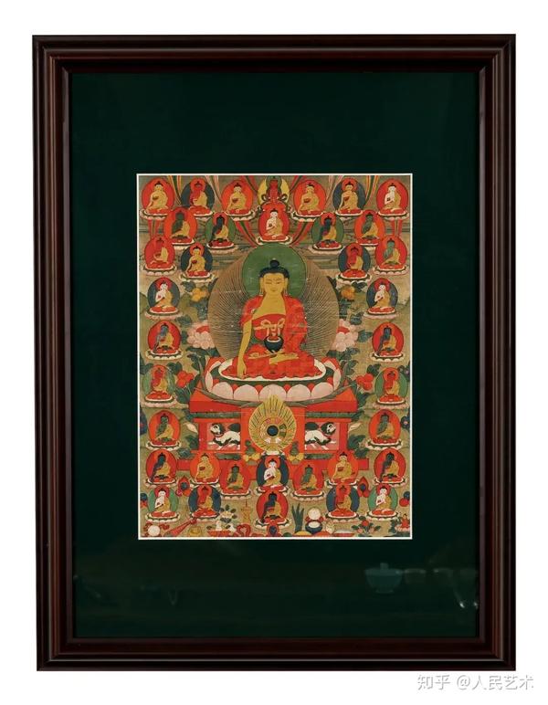 lot 209 北京宫廷18世纪 贤劫千佛唐卡 54×41cm 估价rmb: 200,000