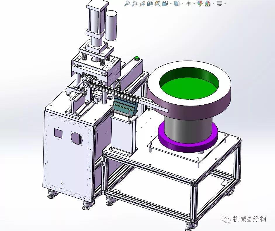 【非标数模】半自动光纤接头组装机3d数模图纸 solidworks设计