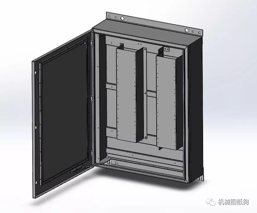 【工程机械】分电箱钣金结构3d图纸 solidworks设计