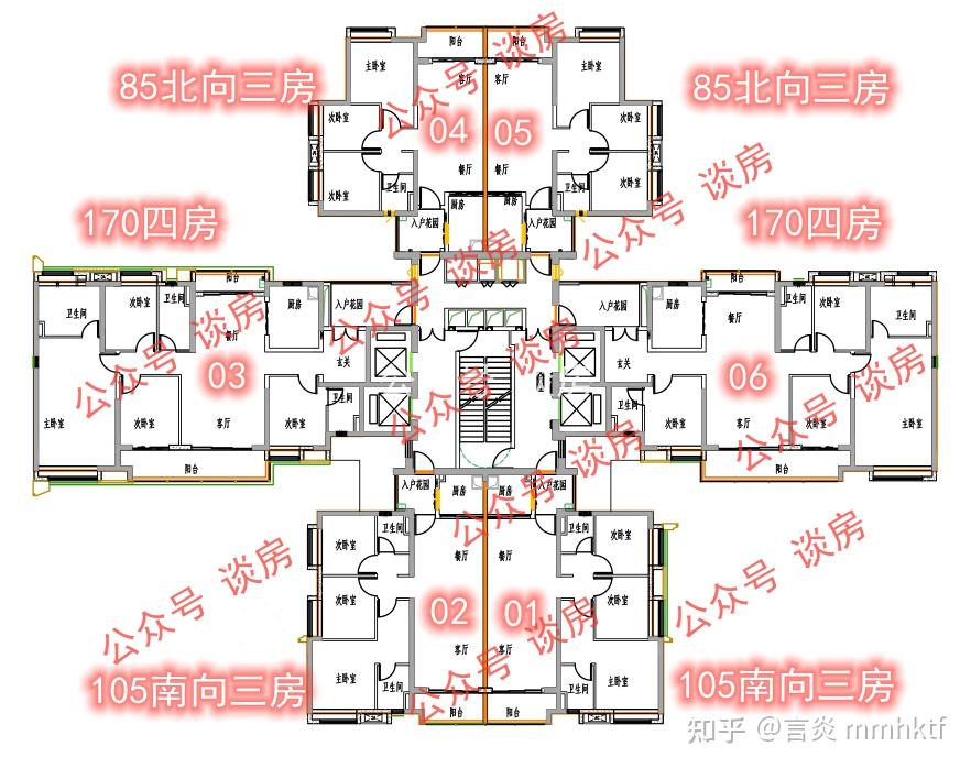 a2栋为90多米普通高层,二梯六户,这个梯户比相比f区要舒适.城光a