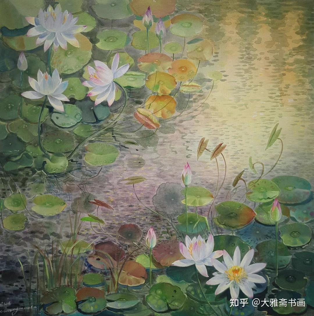 从小学习书法国画,擅长画花鸟鱼虫,有自己的独特绘画方式(泼彩油画)