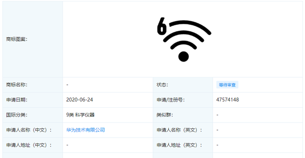 华为申请wifi6商标路由器已上线获好评