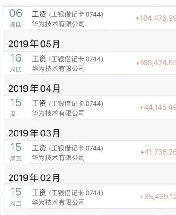 上周,华为员工晒出自己的工资单,酸倒了一大片网友.