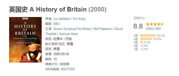 15集bbc经典纪录片 《英国史 a history of britain》