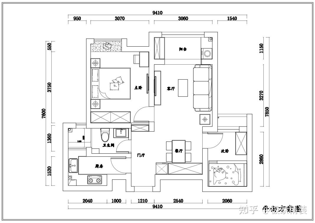 原始结构图设计师:陈思铭居住情况:夫妻2人 4岁女儿风格:现代简约