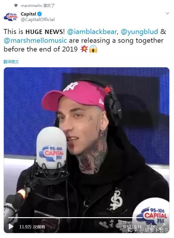 blackbear照片,blackbear图片 capital fm访谈中,blackbear提到他与yungblud和marsh